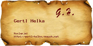 Gertl Helka névjegykártya